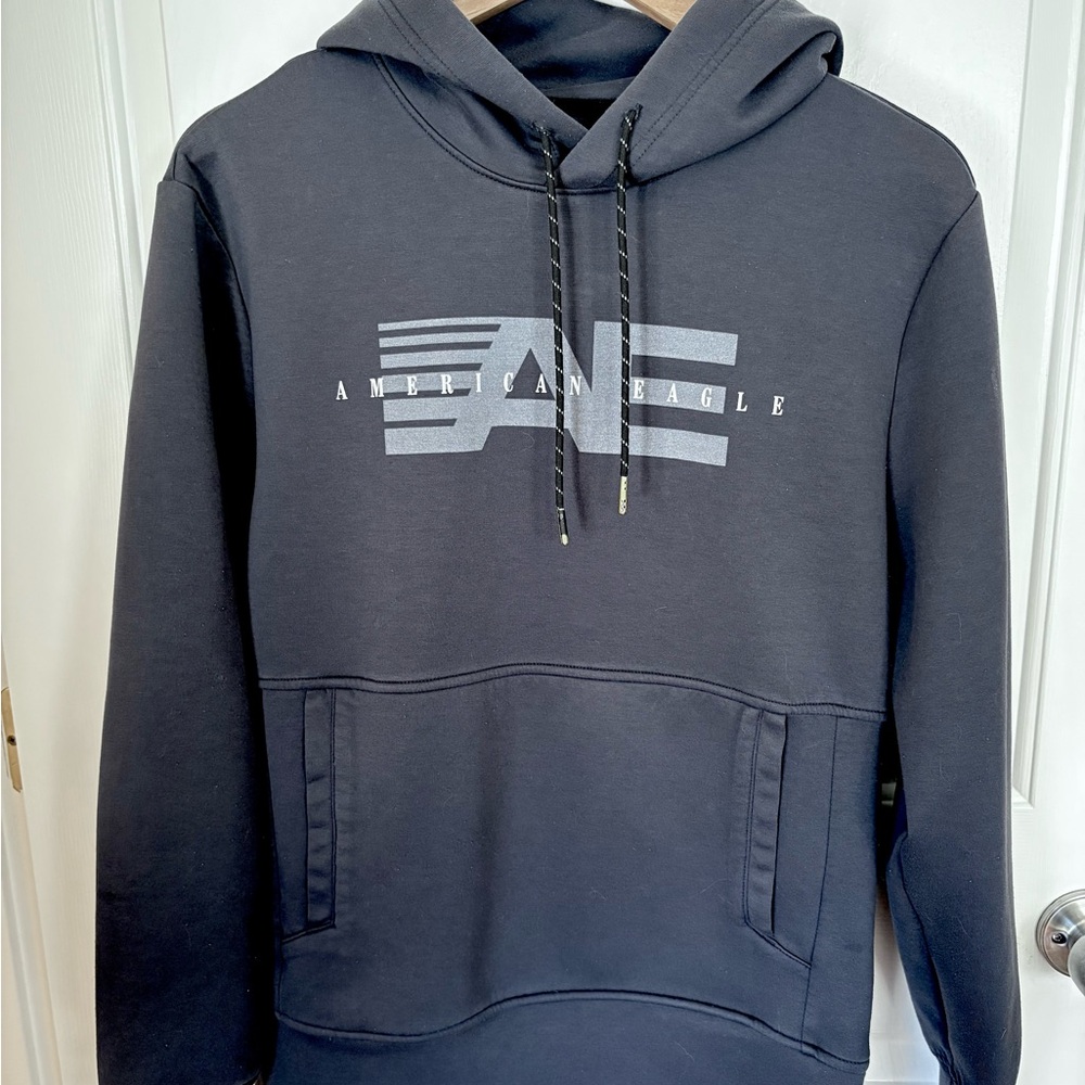 American Eagle Outfitters Men's Charcoal Hoodie